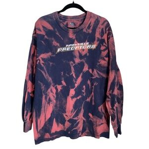 Nashville Predators T-Shirt Acid Wash Shirt XL Men's Sports Team Tee Hockey